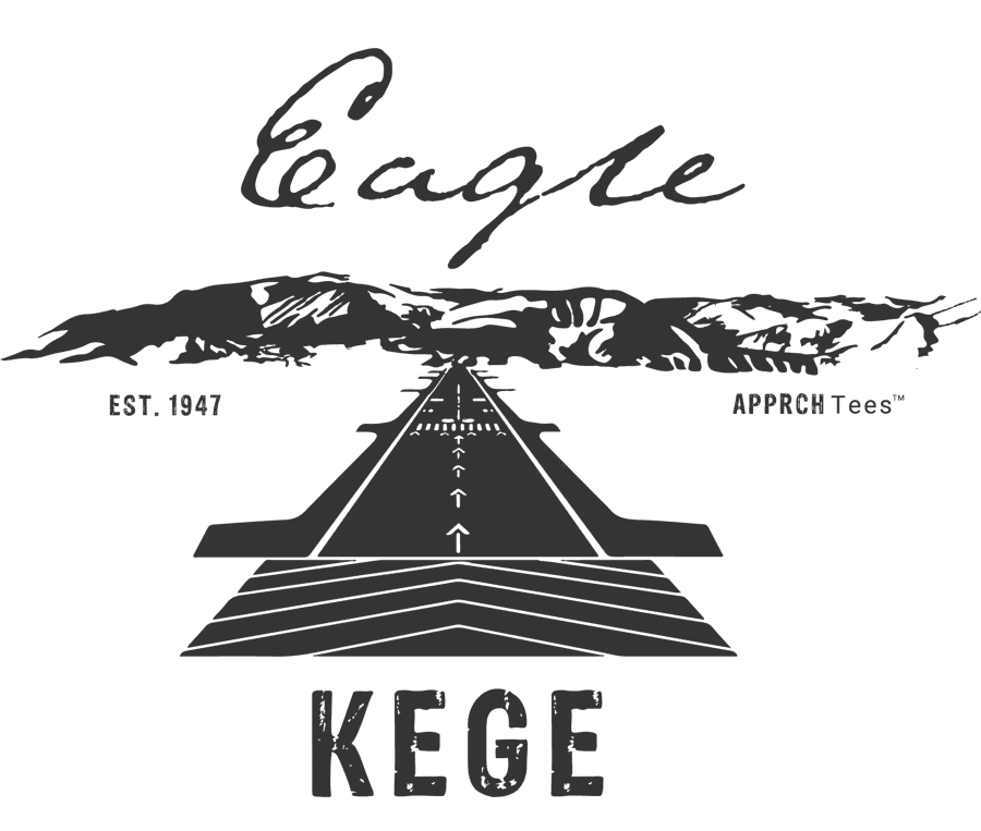 APPRCH Tees Eagle KEGE design: runway approach with mountains